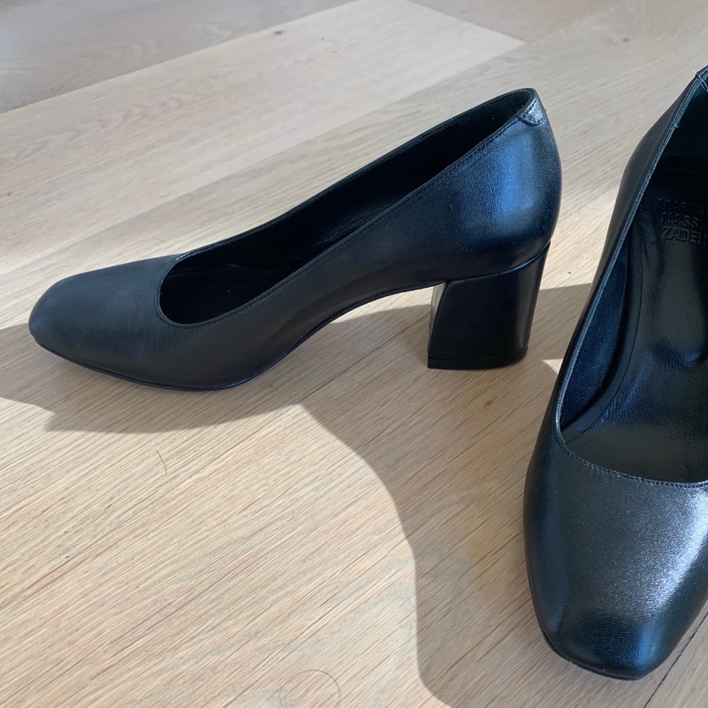 MARYAM NASSIR ZADEH Leather Square-Toe Pumps